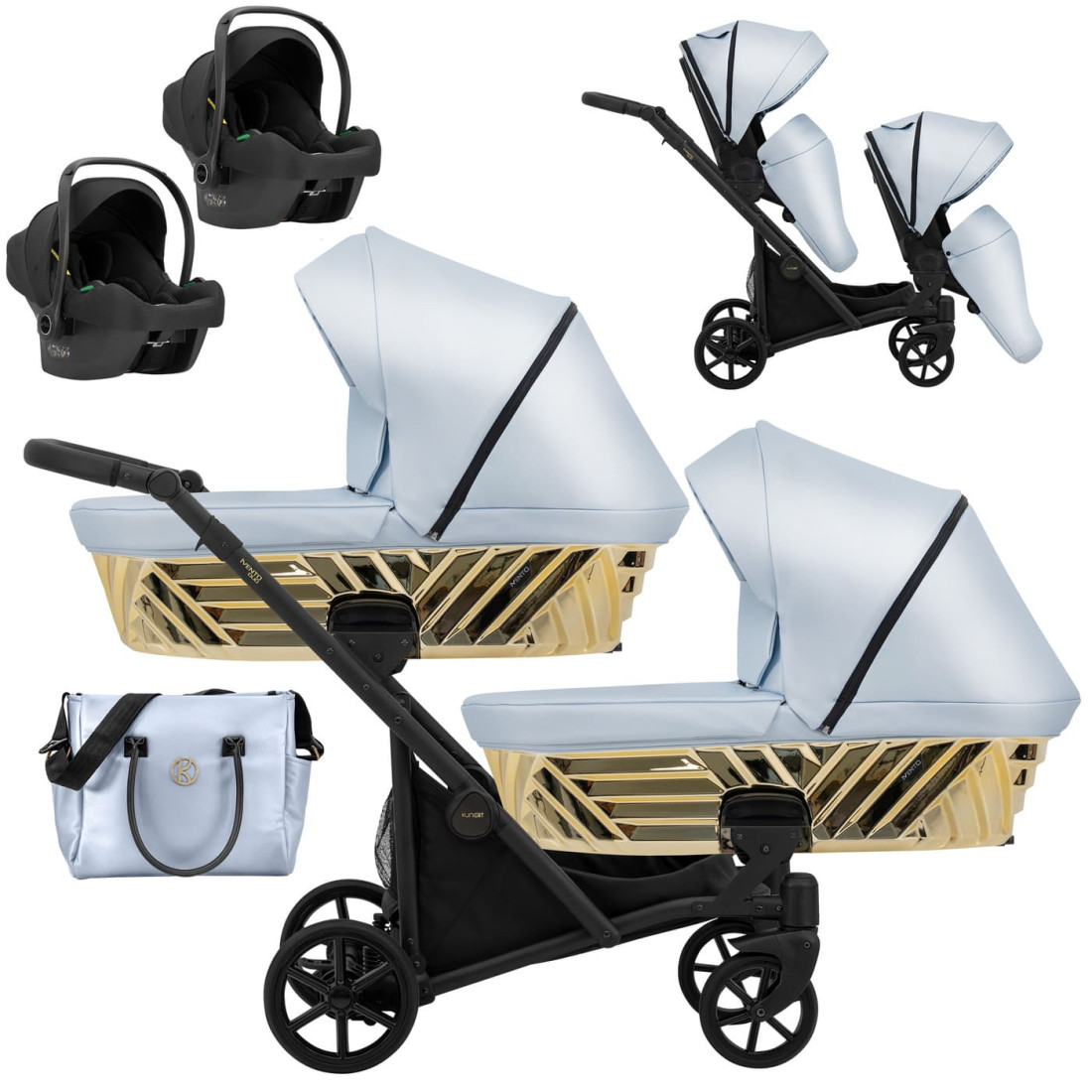 Carrito Gemelar IVENTO DUO GLAM estilo moderno