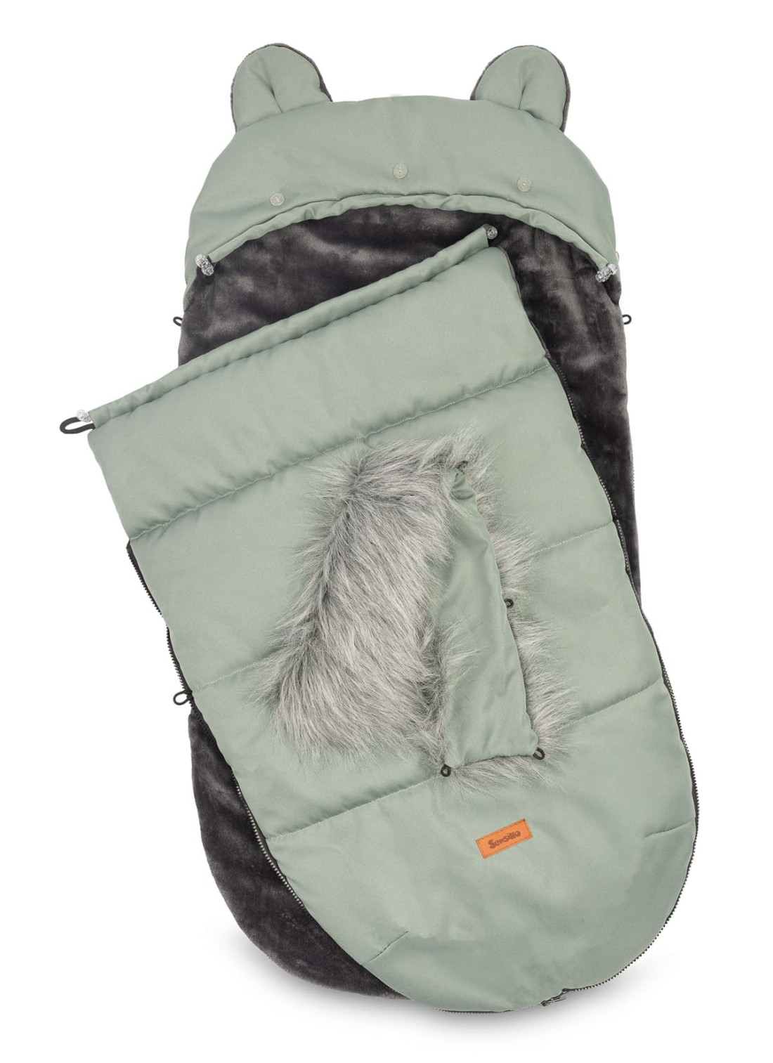 Saco de dormir Sierra, cálido, impermeable y adecuado para cochecitos