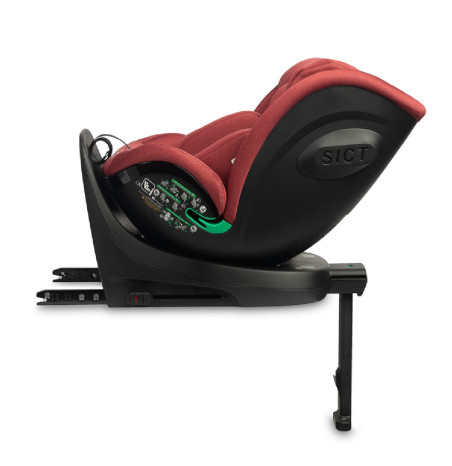 Seggiolino auto Comfi, sicuro, comodo, rotante 360° e con ISOFIX.
