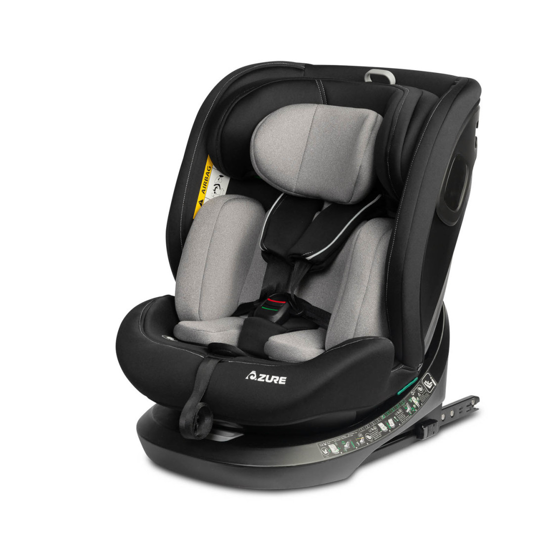 Seggiolino auto iSIZE Azure, regolabile, rotazione 360° e alta sicurezza.