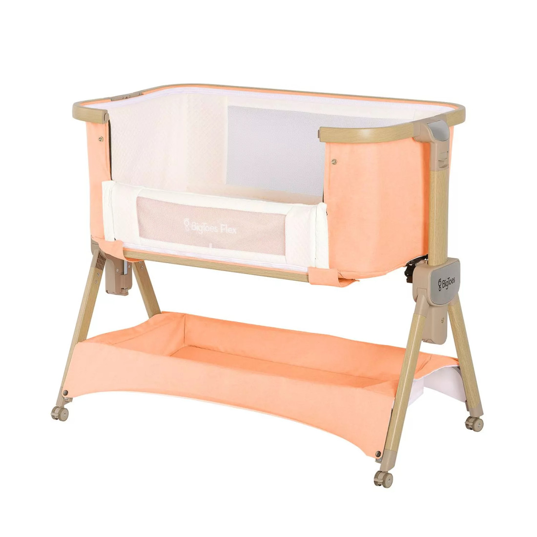 BIGTOES FLEX, Mini culla pieghevole per co-sleeping, facile da trasportare.