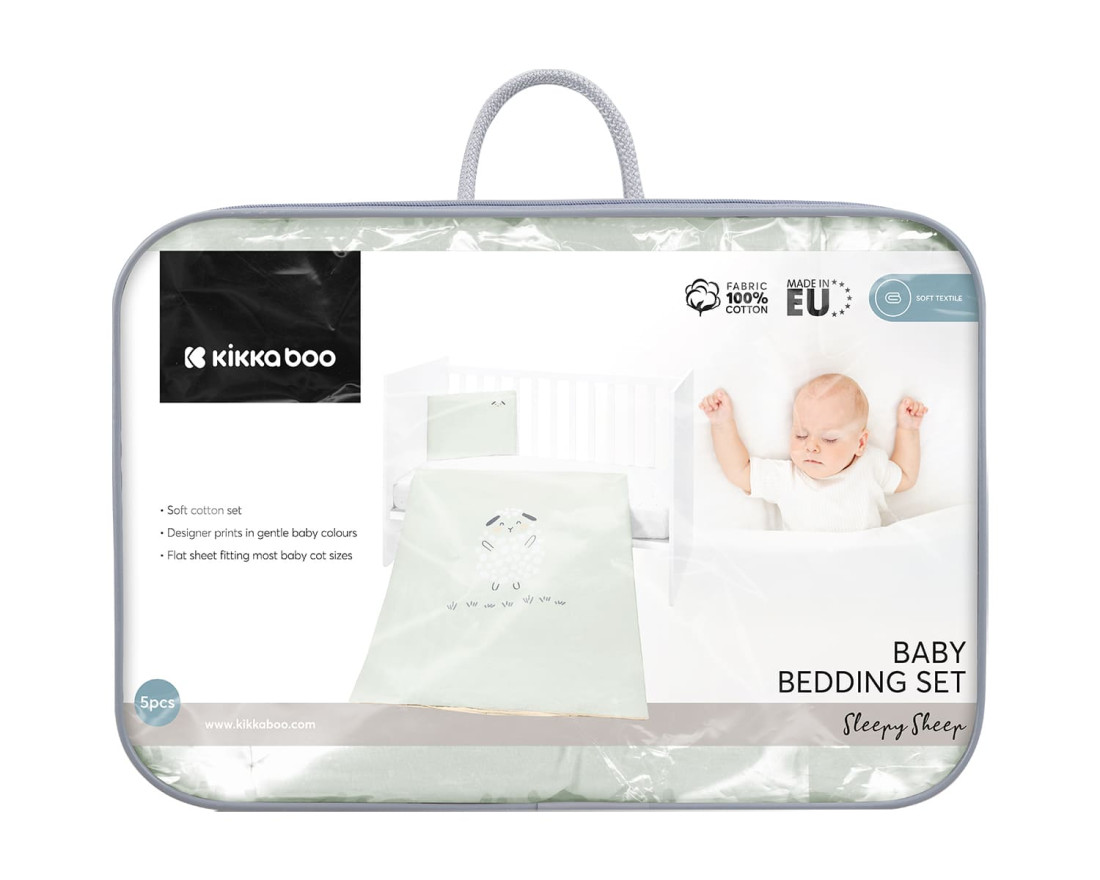 Set biancheria culla bebè cotone 100% OEKO-TEX design delicato