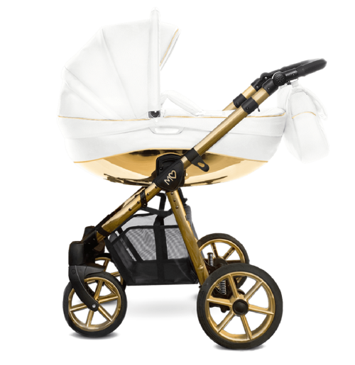 MOMMY GLOSSY BABY ACTIVE elle bianca lucido oro bianco e argento, in PELLE