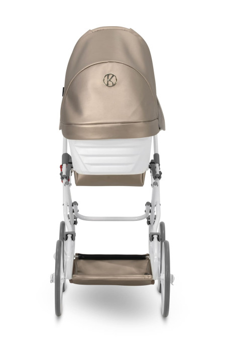 Passeggino per bambole ROSSIE in pelle ecologica con base rigida resistente