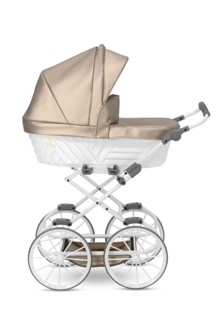 Passeggino per bambole ROSSIE in pelle ecologica con base rigida resistente