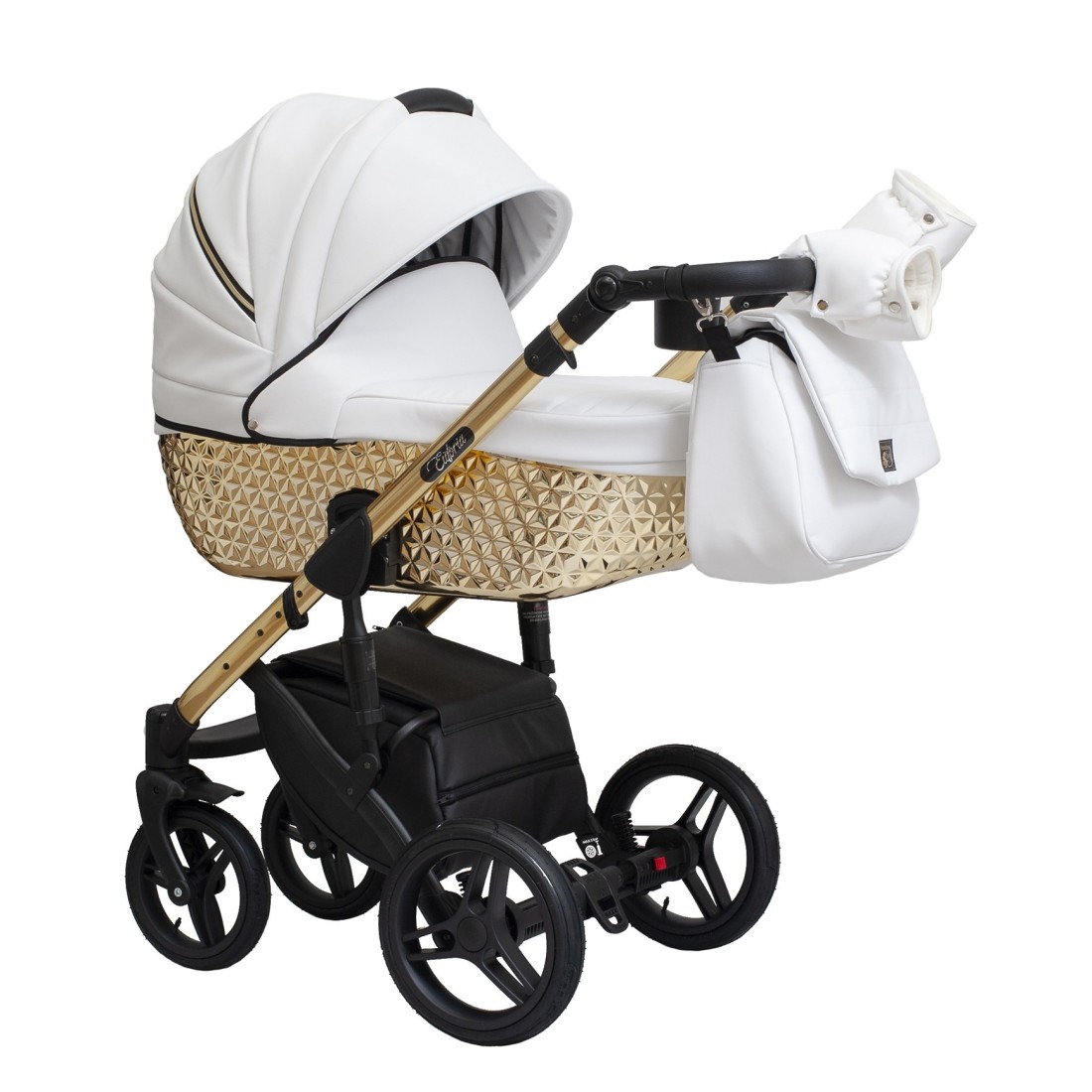 Carro de bebé Euforia Premium DIAMOND moderno - Carrito de cuero - Bebé Pasea