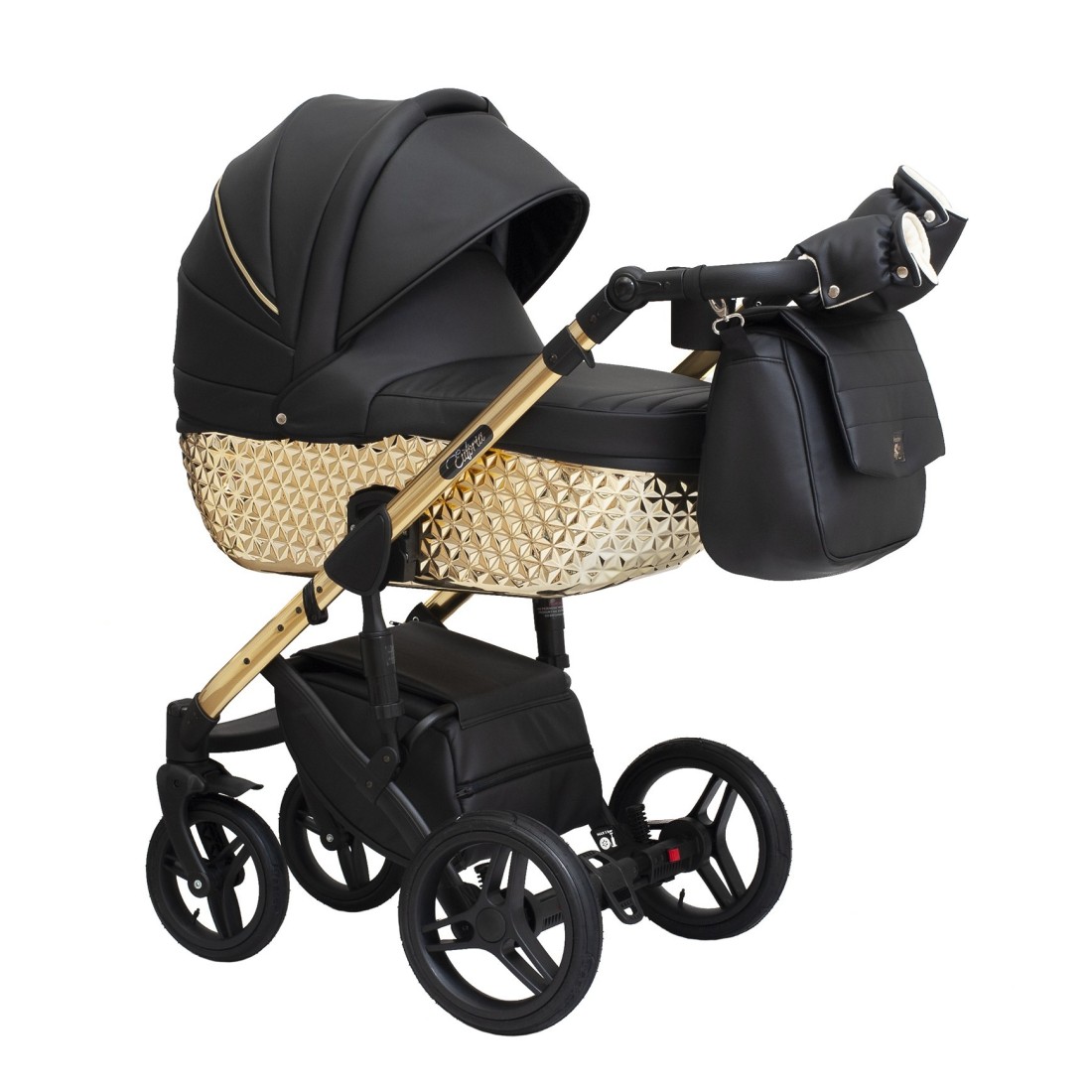 Carro de bebé Euforia Premium DIAMOND moderno - Carrito de cuero - Bebé Pasea