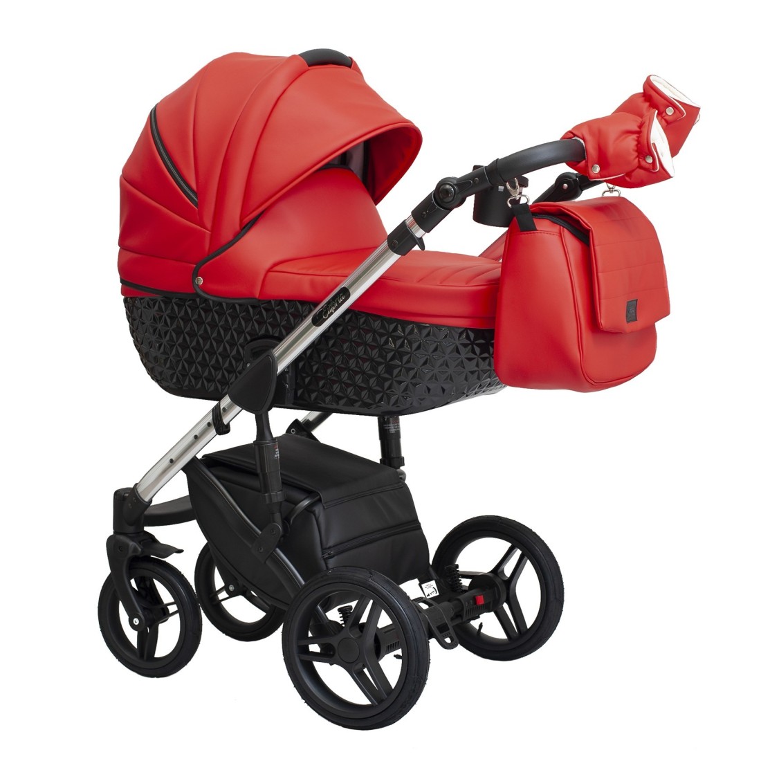 Carro de bebé Euforia Premium DIAMOND moderno - Carrito de cuero - Bebé Pasea