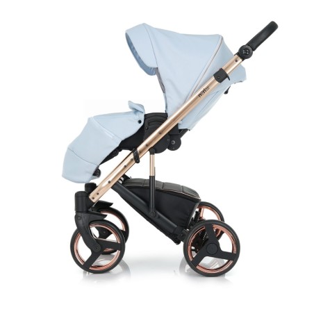 NERI GOLD Carrozzina - Passeggino Dettagli Dorati - Colori Tenui