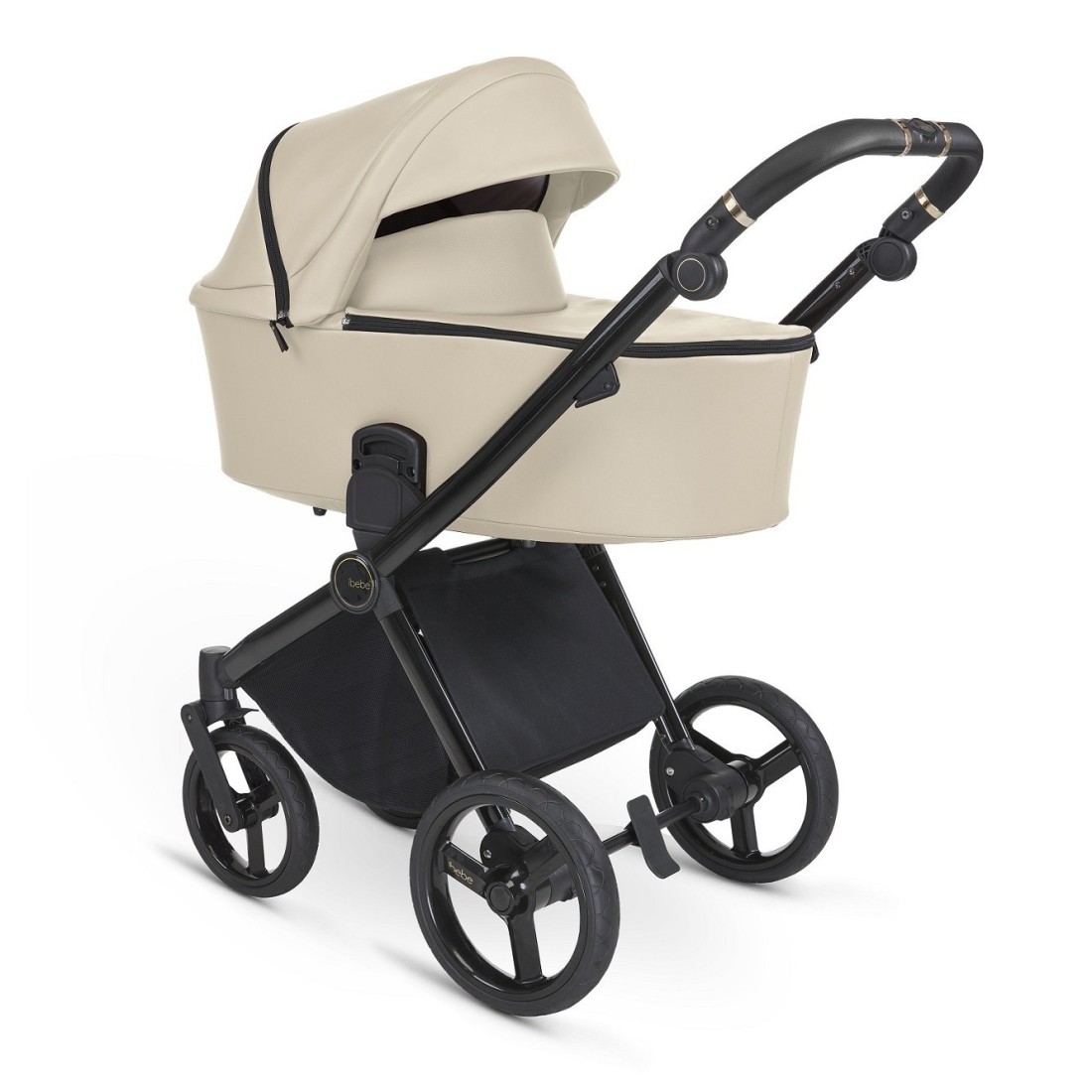 Carrito de Bebé Marca IBEBE Gloss Tejidos de Cuero Ecopiel.