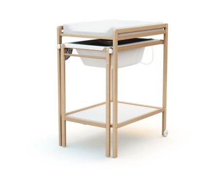 MESA BAÑERA CON CAMBIADOR PARA BEBÉ CON RUEDAS