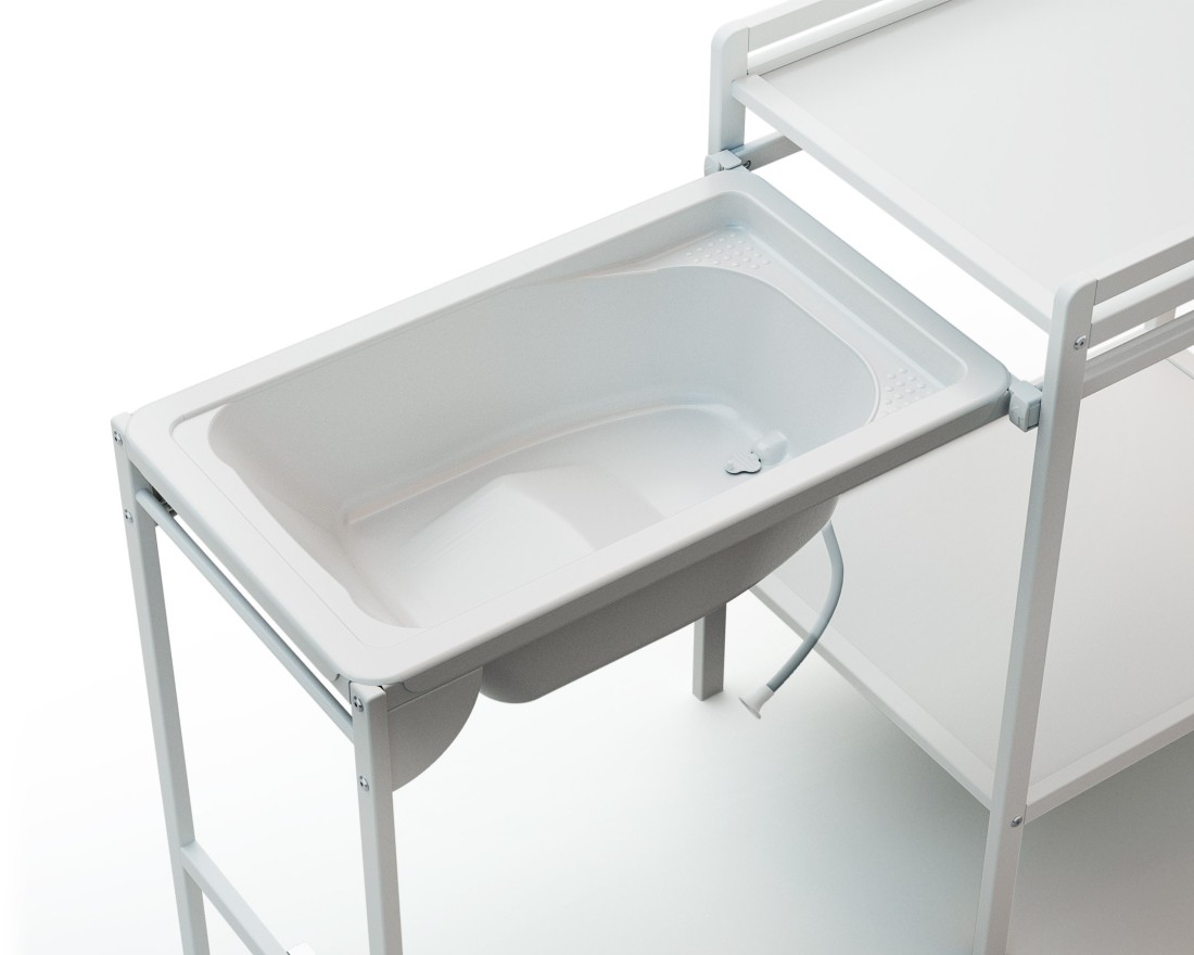 VASCA DA BAGNO CON FASCIATOIO SU RUOTE