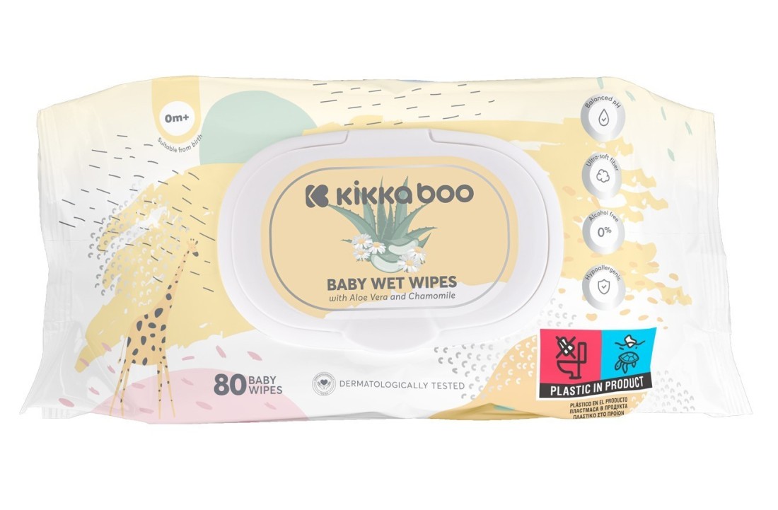 PACK TOALLITAS HÚMEDAS BEBE HIPOALARGENICAS KIKKABOO