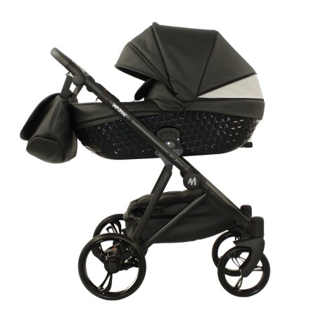 Carro de bebé MOMMO IMPERIAL PREMIUM BASE ORO, Lujoso, moderno de diamantes.