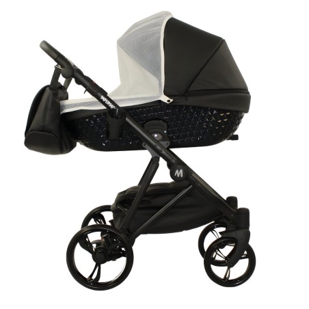 Carro de bebé MOMMO IMPERIAL PREMIUM BASE ORO, Lujoso, moderno de diamantes.