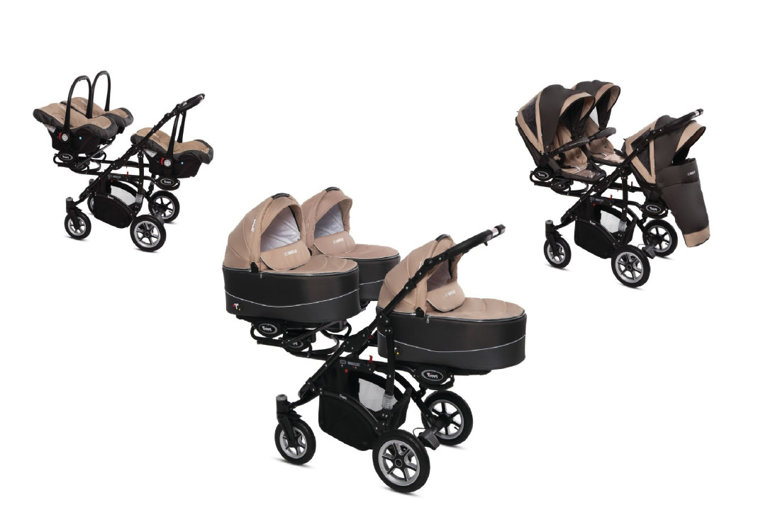Passeggino gemello TRIPPY AND TWINNI, di babyactive.