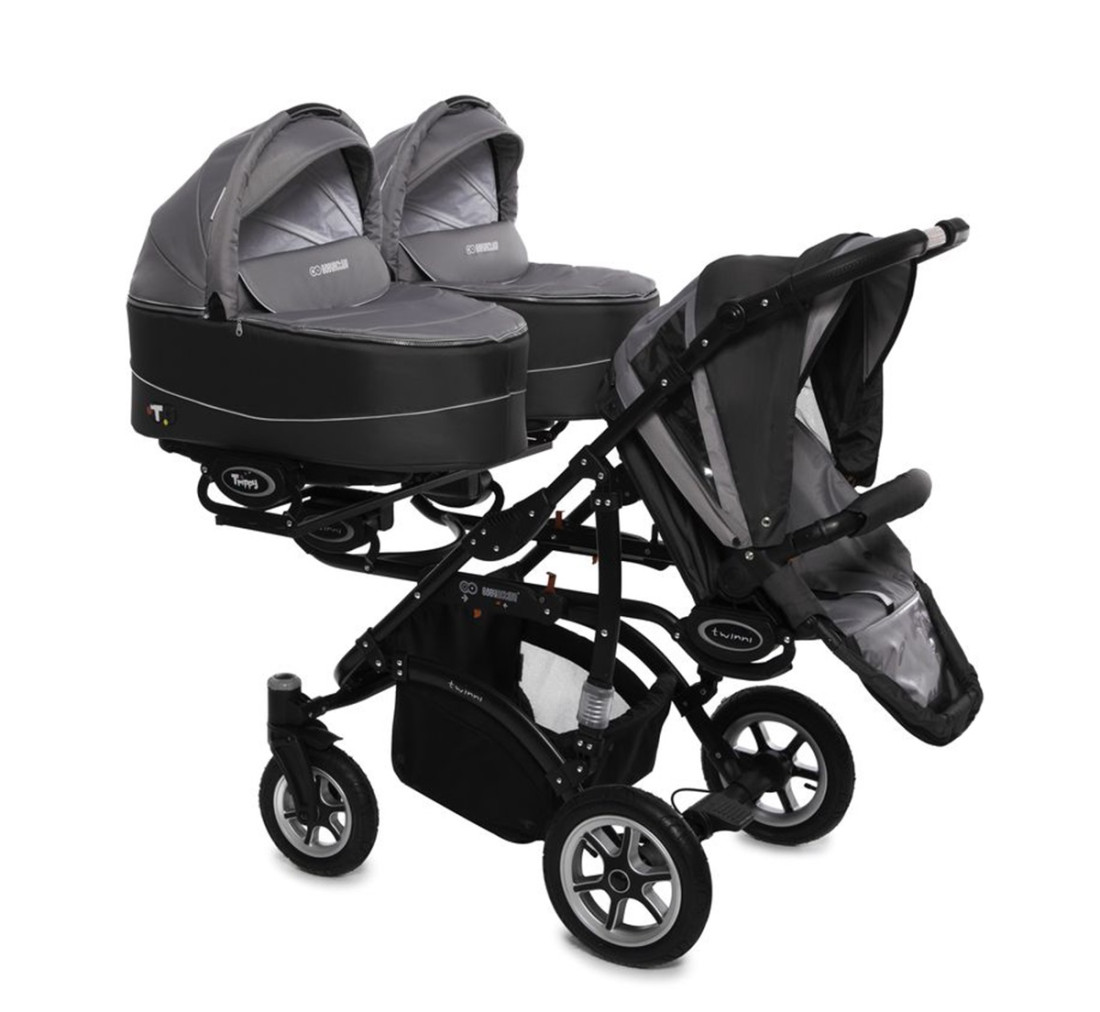 Passeggino gemello TRIPPY AND TWINNI, di babyactive.