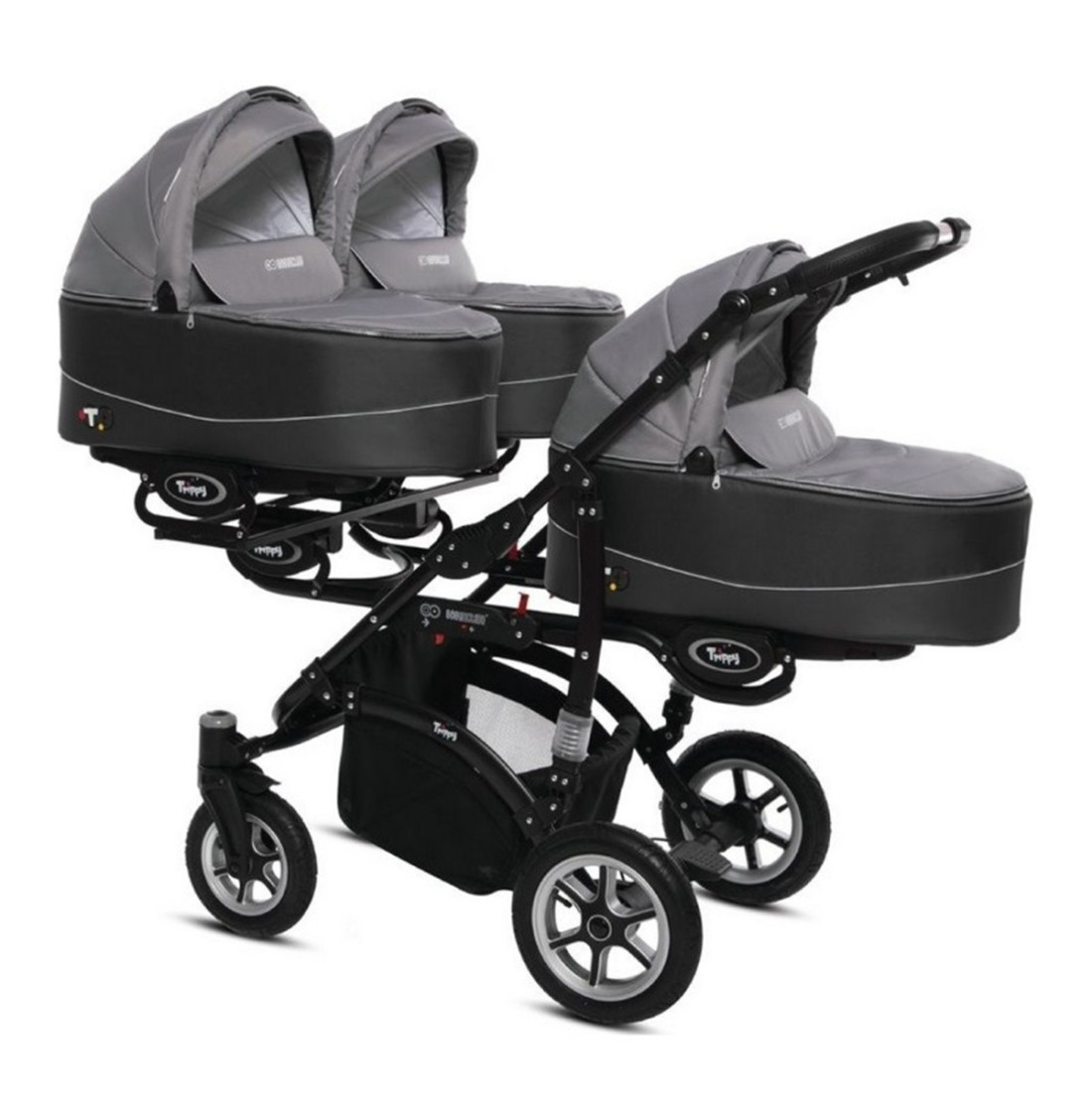 Passeggino gemello TRIPPY AND TWINNI, di babyactive.