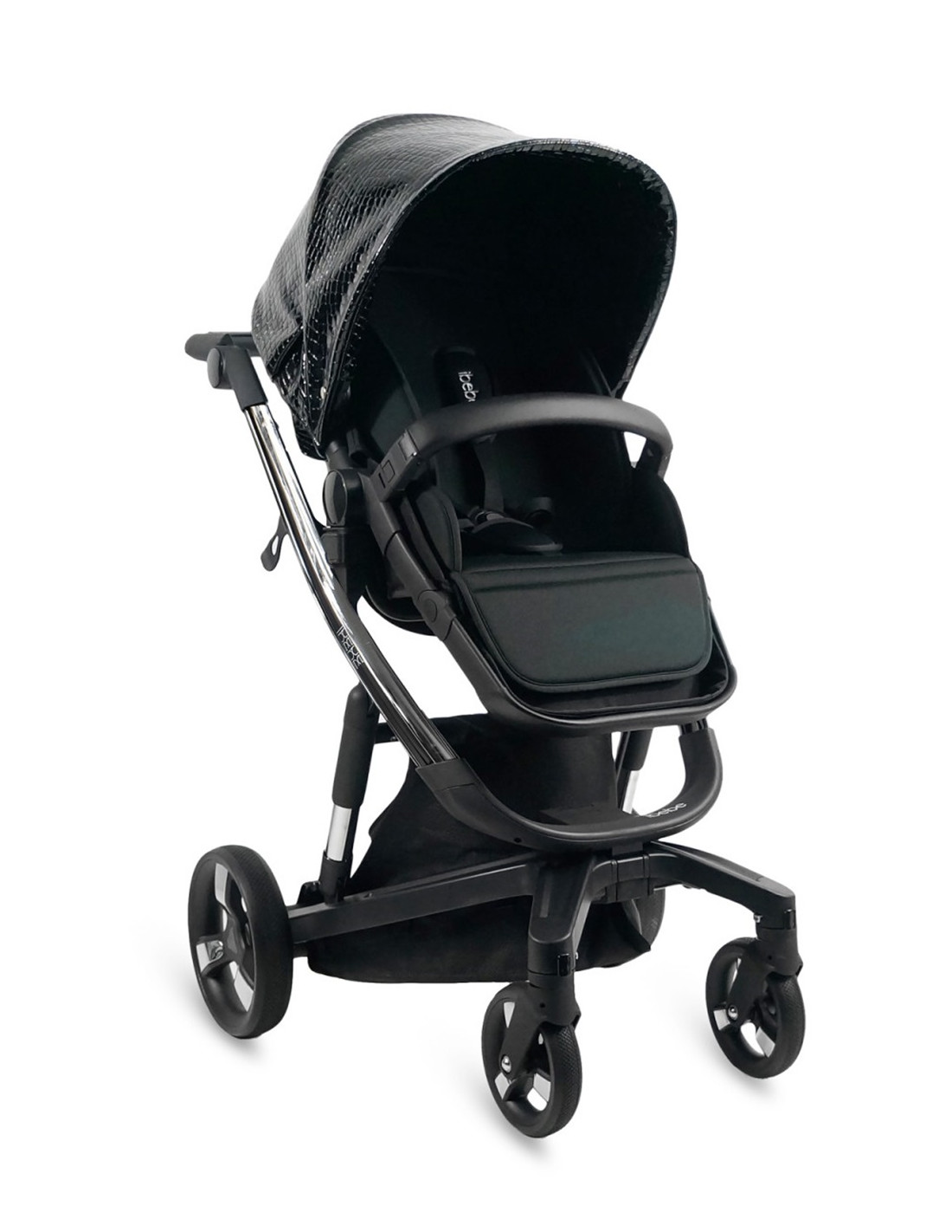 Carrozzina elettronica ISTOP con BRILLO - IBEBE nero lucido