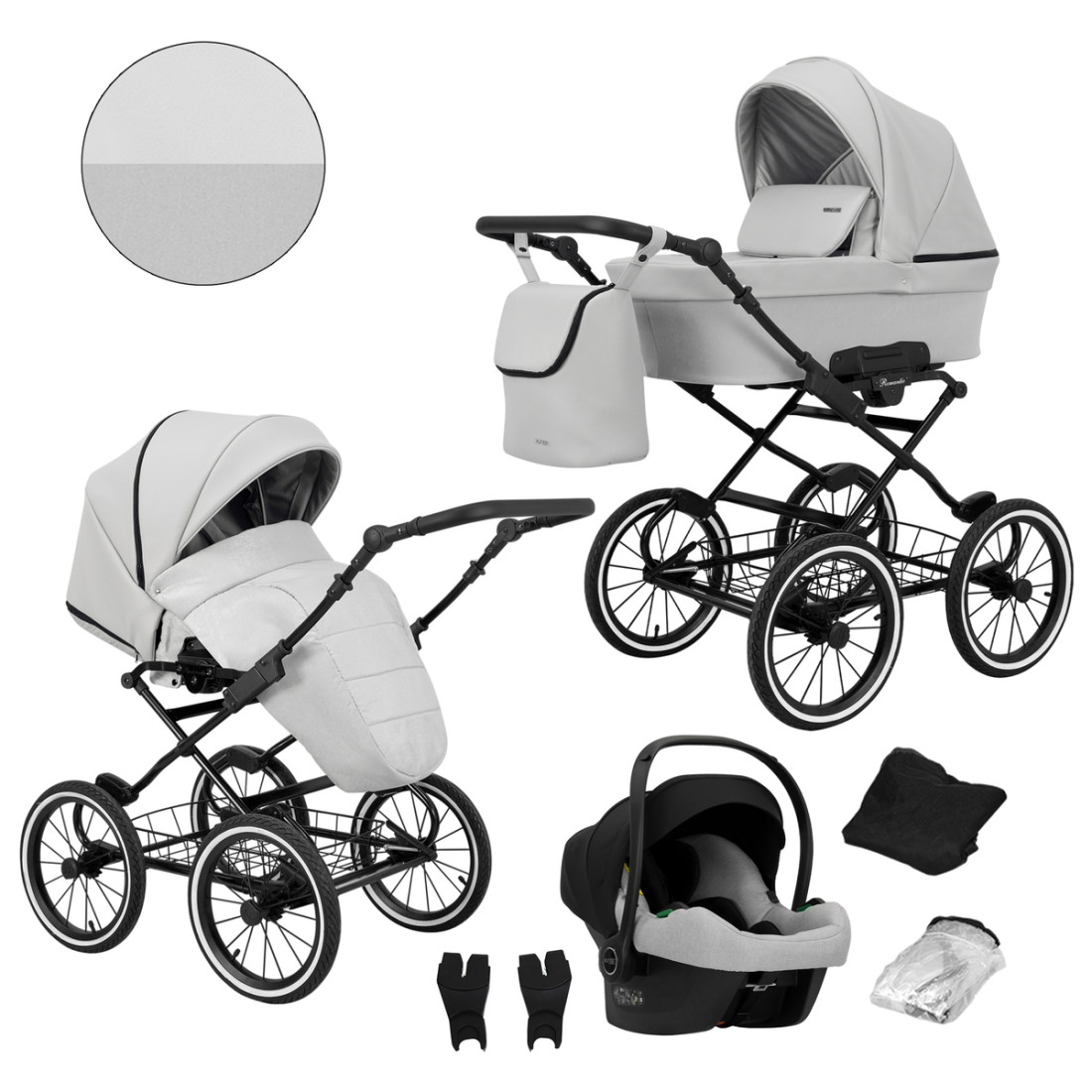 Carrito bebé Clásico Nuevo Romantic Line Kunert  - ECO CUERO