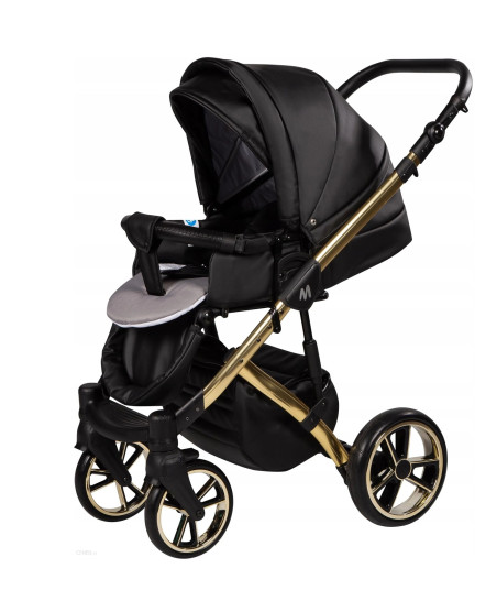Mommo AAA Limited Chasis dorado - Carrito de bebé en eco piel - Cochecito 2023
