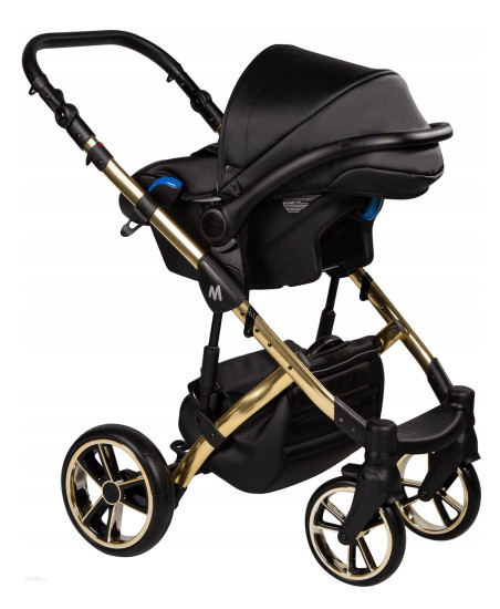 Mommo AAA Limited Chasis dorado - Carrito de bebé en eco piel - Cochecito 2023