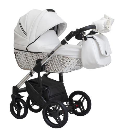 Carro de bebé Euforia Premium DIAMOND moderno - Carrito de cuero - Bebé Pasea