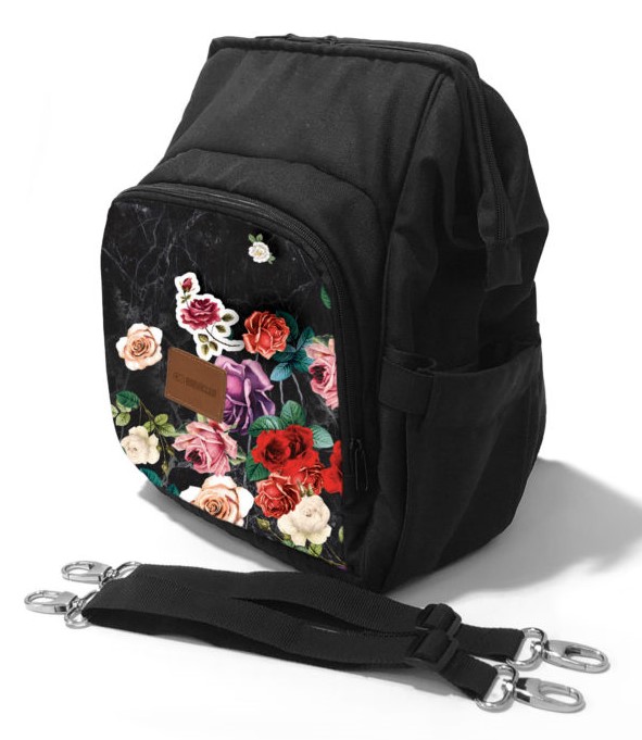 mochila musse carro bebe flores